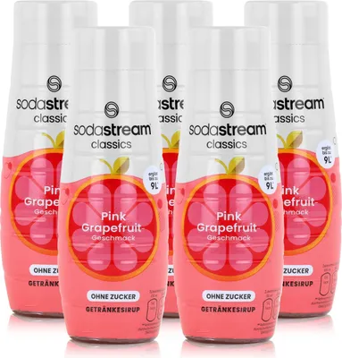 Produktbild von SodaStream Getränke-Sirup ohne Zucker Pink Grapefruit 440ml (5er Pack)