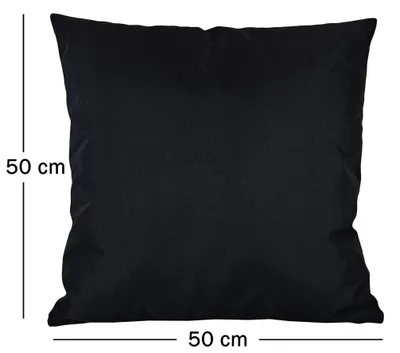 Produktbild von JACK 1x 50x50cm Outdoor Kissenhülle Bezug Lounge Garten Einfarbig, Farbe:Schwarz