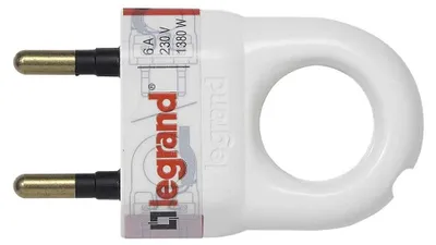 Image de Fiche à Anneau 2p+t Plastique Gris - Legrand