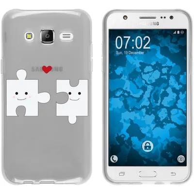 Produktbild von PhoneNatic Case kompatibel mit Samsung Galaxy J5 (2015 - J500) Silikon-Hülle in Love Herz M1