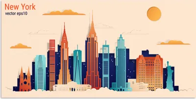 Produktbild von MuchoWow® Poster New York - Bild - Sonne 120x60 cm - Bild