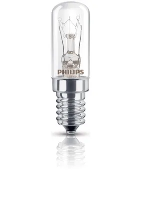 A studio shot of a clear, tubular light bulb with a silver screw base, set against a white background.