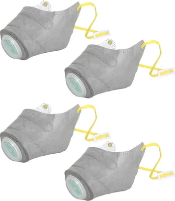 Produktbild von 2/4-teiliger Maulkorb für Atemschutzmasken für Hunde, verstellbares Gesichtskissen mit Luftfilter, wiederverwendbar, atmungsaktiv, beschlagfrei und staubdicht, Schutzmaulkorb für große und kleine Hunde