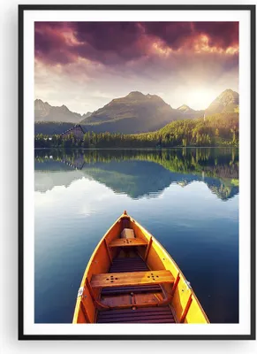Produktbild von Gerahmtes Poster - Schwarzer Rahmen - See Natur - 70x100 cm - Wand Bild - Wanddeko - Wandbilder - Kunstposter - Wandposter - Bilderrahmen - Bilder - Kunstdruck - Wandbild - P2BPA70x100-3579