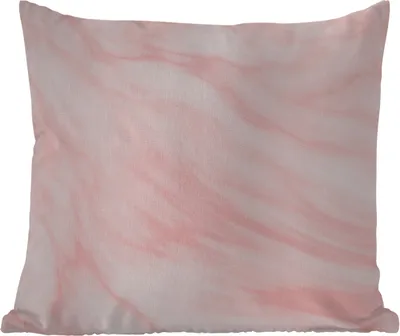Produktbild von MuchoWow® Outdoor Kissen - Marmor - Rosa - Weiß - Luxus - Marmoroptik - 60x60 cm - Wetterfest - Lounge Kissen - Dekoration - Schlaf Kissen