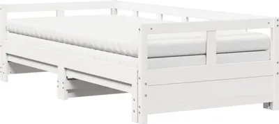 Obrázek produktu pro vidaXL Rozkládací denní postel s matracemi 90x200 cm z masivního borovicového dřeva