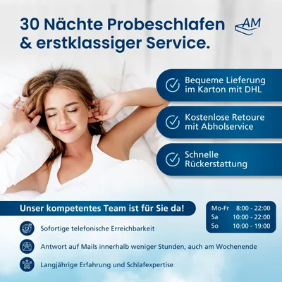 Produktbild von AM Qualitätsmatratzen | 1000 Federn 7-Zonen Taschenfederkernmatratze - 90x200 cm - H3 | Tonnentaschenfederkernmatratze | 90/200 | Federkernmatratze | Härtegrad H3 | 7 Zonen | 24 cm Höhe