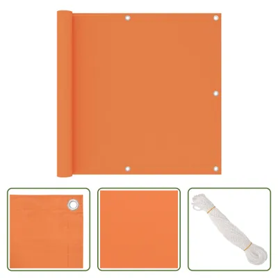 Image de The Living Store Brise-Vue Balcon Orange 90x500 cm Tissu Oxford
