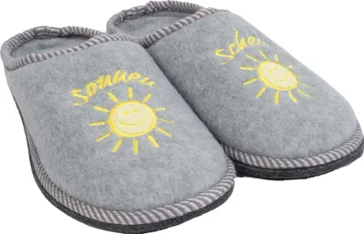 Produktbild von Sprint Sport  Hausschuhe "Sonnenschein" Damen Pantoffel  Gr. 41, Hellgrau