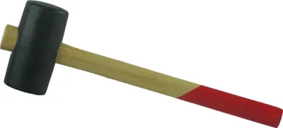 Produktbild von Gummihammer, Kopf-Ø 65 mm, mit Holzholzstiel