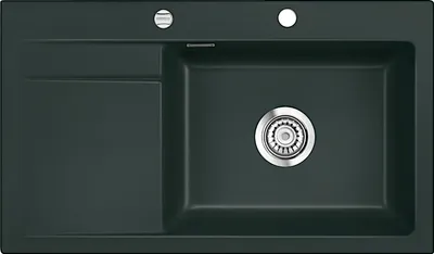 Produktbild von Spüle KeraDomo STEMA 86 SL in EIBE Becken rechts mit Excenterbedienung / Systemceram