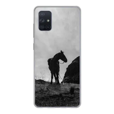 Produktbild von MuchoWow® Handyhülle Schutzhülle Hülle für Samsung Galaxy A71 Pferd - Wolken - Wiese Silikon Softcase Handy Hülle - Kartenbesitzer