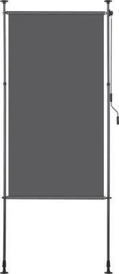 Zdjęcie produktu dla TolleTour Markiza pionowa Roletka zewnętrzna 120 x 270 cm Roletka balkonowa z korbką Osłona zapewniająca prywatność Markiza pionowa bez konieczności wiercenia Ochrona przed słońcem Ochrona przed wiatrem Kolor antracytowy