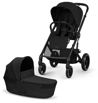 Produktbild von Cybex Kombi-Kinderwagen Balios S Lux inkl. faltbarer Babywanne Moon Black