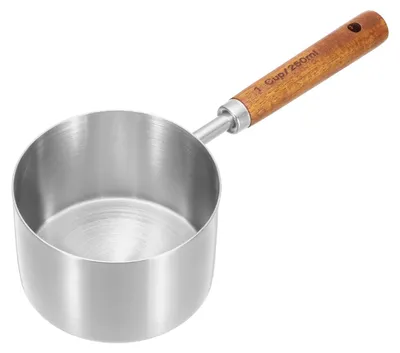 Messlöffel aus Edelstahl 250 ml mit Holzgriff