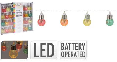 Produktbild von LED-Lichterkette, 30 Lampen, bunt, Batteriebetrieben