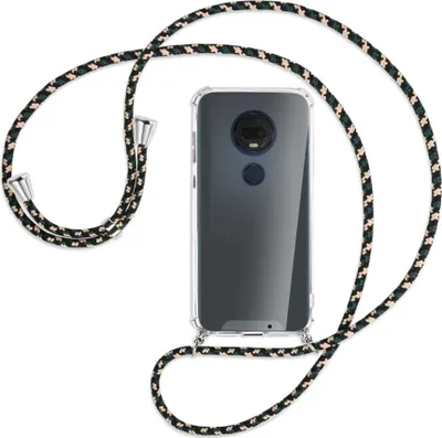 Produktbild von Handykette Backcover-Schutzhülle mit Band (Metall silberfarben) für Motorola Moto G7 / G7 Plus - camouflage