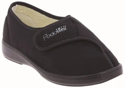 Produktbild von PodoWell AMIRAL medizinische Heimschuhe, Uni, schwarz, Größe 1: 44