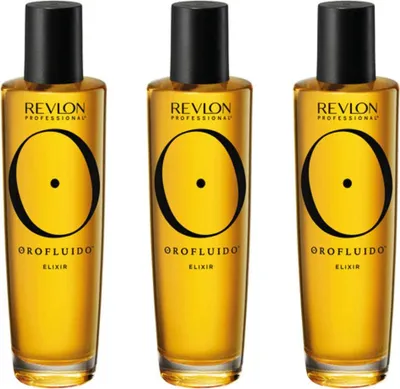 Produktbild von Orofluido Haar Elixir regenerierend & stärkend für Glanz & Geschmeidigkeit vegan 3x30ml Leave-in für alle Haartypen