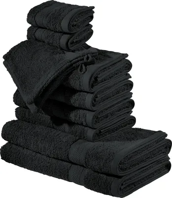 Produktbild von REDBEST Frottier-Set Chicago" 10-teilig schwarz OneSize"