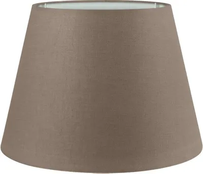 Produktbild von Wogati® Premium Lampenschirm E14/E27 Baumwolle | Braun / Größe: L
