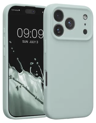 Produktbild von kwmobile Silikon Case für Apple iPhone 18 Pro / iPhone 17 Pro Hülle - Soft gummierte Handyhülle, Schutzhülle Cover in Cool Mint