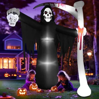 Immagine prodotto di Decorazione gonfiabile XXL di Halloween con luci LED per una festa horror all'aperto