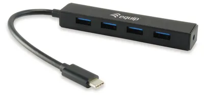 Produktbild von Equip USB-Hub 4-Port 3.2/C->4x3.0 5Gbps o.Netzteil sw