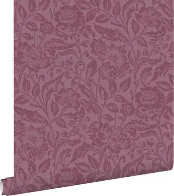 Produktbild von ESTAhome Tapete Blumenmuster Aubergineviolett 50 x 900 cm