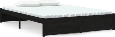 Obrázek produktu pro vidaXL Postel z masivu černá 140x190 cm