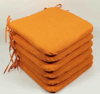 Produktbild von Rattani Sitzkissen Stuhlkissen Billy 40 x 40 cm orange, Set 6