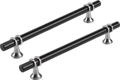 Produktbild von Famanu Schrankgriffe Set von 6 - Schwarz - 192mm