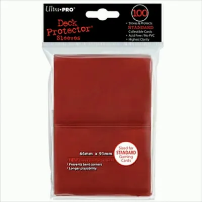Image de UP Deck Protector Sleeves Red (100 ct.)