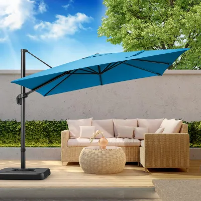 Image de Parasol - Parasol d'extérieur - Parasol de jardin - Parasol de terrasse - 3 x 3 mètres - Rotation à 360° - Hauteur réglable