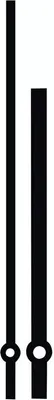Produktbild von SELVA Zeigerpaar Funkuhren Balken schwarz Minutenzeiger-L:122mm