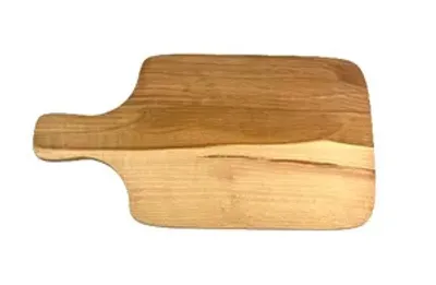 Produktbild von Schneidebrett aus massivem geöltem Buchenholz | mit Haltegriff groß | Küchenbrett Servierbrett Buchenholzbrett | Servierplatte 38,5x22x1,5 cm