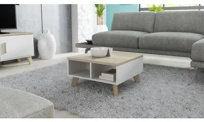 Image de Table de salon Cama LOTTA 60 blanc/chêne sonoma
