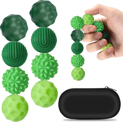 Productafbeelding van Magnetische fidget-ballen van siliconen - Set van 8 - Magnetisch fidget-speelgoed - Anti-stress angstspeelgoed