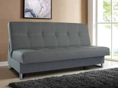 Produktbild von Schlafsofa Bella mit Schlaffunktion - 3 Sitzer Sofa, Couch mit Bettkasten, Bettsofa, Schlafsofa, Polstersofa (Dunkelgrau (Inari 94))