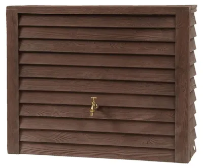 Produktbild von Regenspeicher GARANTIA Woody Wand-Tank 350 l darkwood