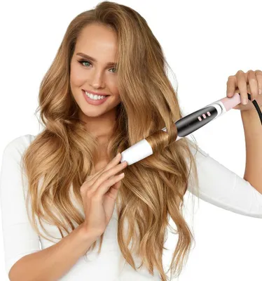 Produktbild von MAXXMEE Hair Styler Curl & Straight - Glätteisen und Lockenstab in Einem - weiß/rose