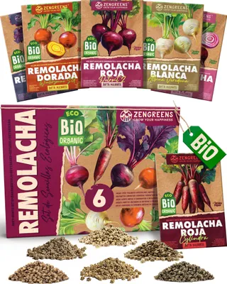 Imagen del producto de ZenGreens® Semillas Eco de Remolacha – Set 6 Variedades de Polinización Libre