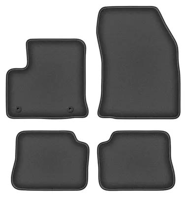 Imagen del producto de Alfombrillas de moqueta para Opel Mokka-E 2020- (crossover) – juego de 4 piezas, gris grafito, a medida – Wielganizator DURBAN