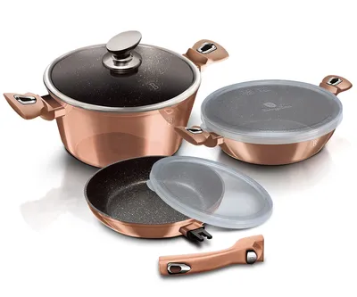 Obrázok produktu pre BERLINGERHAUS Súprava riadu s mramorovým povrchom 6 ks Rosegold Metallic Line