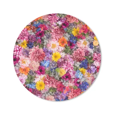 Produktbild von MuchoWow® Mauspad Mousepad Blumen - Farben - Collage 20x20 cm - Mousepads - Maus Mat - Pad - Mausunterlage - Schreibtischmatte