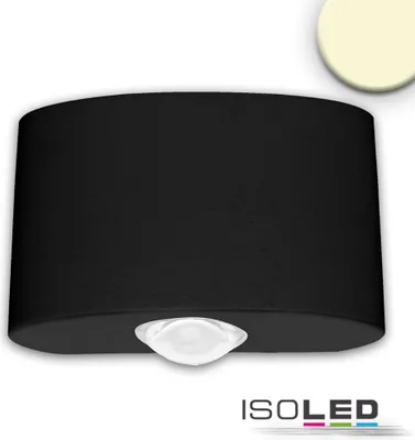 Produktbild von ISOLED LED Wandleuchte Up&Down 2x2W CREE, IP54, sandschwarz, warmweiß