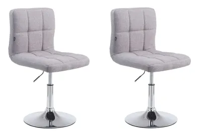Produktbild von CLP 2er Set Lounger Palma V2 Stoff Lounger höhenverstellbar und drehbar. grau