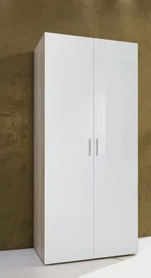Immagine prodotto di Armadio Armadio Malta rovere grezzo / bianco lucido 80 cm a 2 ante