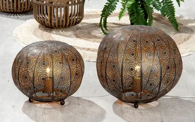 Zdjęcie produktu dla Casablanca Bodenleuchte, "Menara", orientalisch, Metall, schwarz, , H. 32,5 cm, D. 35 cm 50042