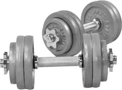 Produktbild von GORILLA SPORTS® Kurzhantel Set - 30 kg, 2er Set, 12 Hantelscheiben, 2 Kurzhantelstangen mit 4 Sternverschlüssen, 30mm, Gusseisen, Rutschfest, Gerändelt, Silber - Kurzhanteln, Kurzhantelset